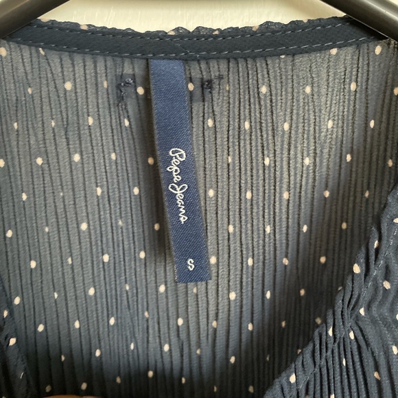 Pepe Jeans Polka Dot Long Sleeve Dress - Size S - Picture 5 of 12